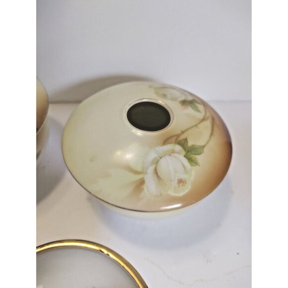 Vintage R S Germany Porcelain Hair Receiver "Set" Hand Painted 1930's - Picture 2 of 11